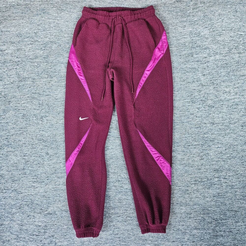 NIKE JOGGERS Sportswear Women’s Archive Remix Sz XS CU7018-638 Burg/Pink RARE
